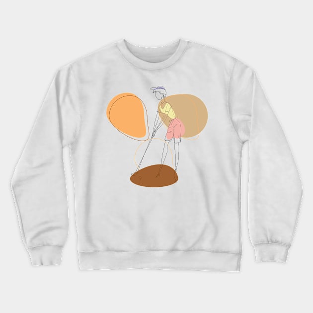 Golf Player Crewneck Sweatshirt by Art by Ergate